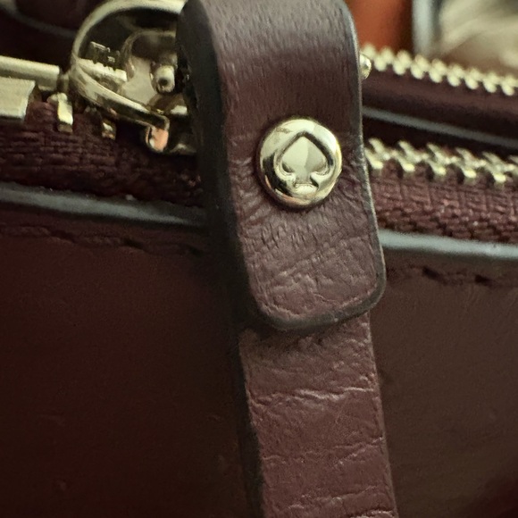 Kate Spade Bristol Drive Loden Ostrich-Embossed Leather Satchel-Cherrywood - Picture 6 of 8